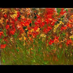 TODAY SALE BRIGHT FLOWER ORIGINAL PAINTING